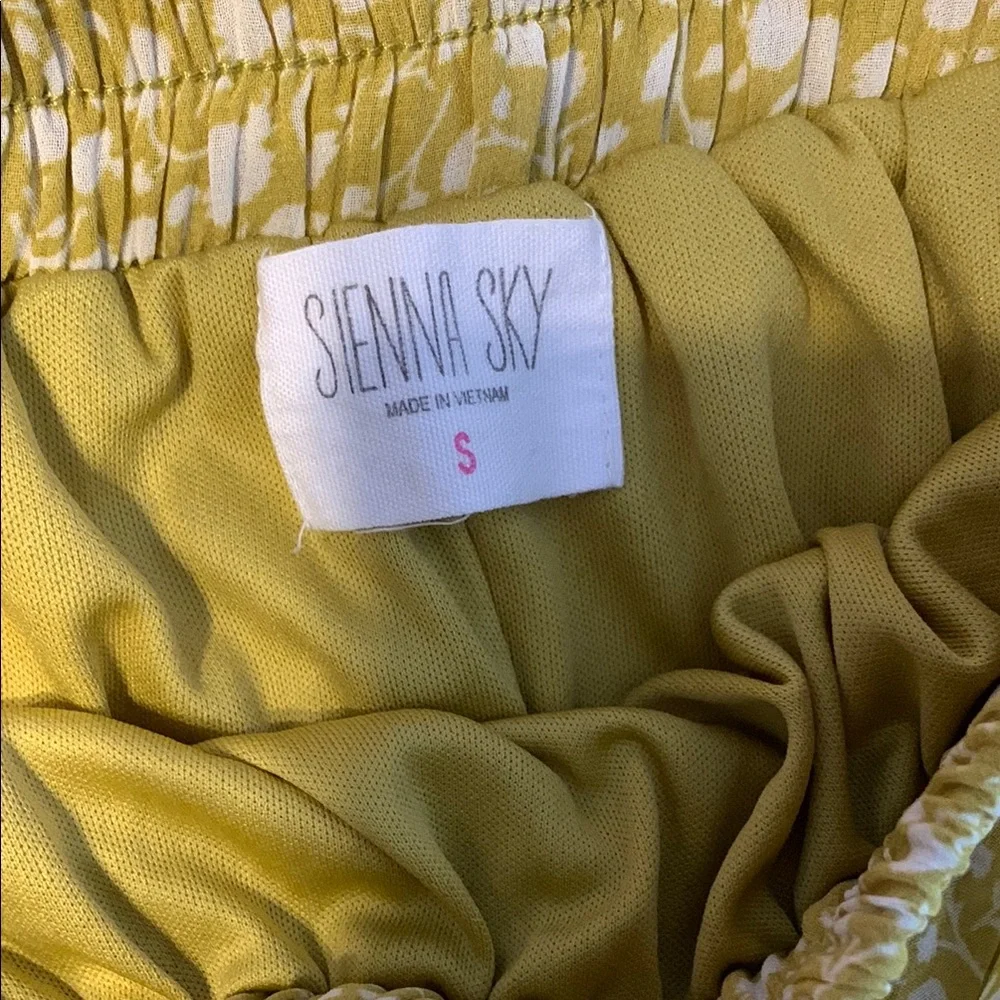 Sienna Sky Floral Mustard Green Women's Skirt - Picture 2 of 5